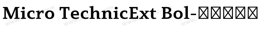 Micro TechnicExt Bol字体转换